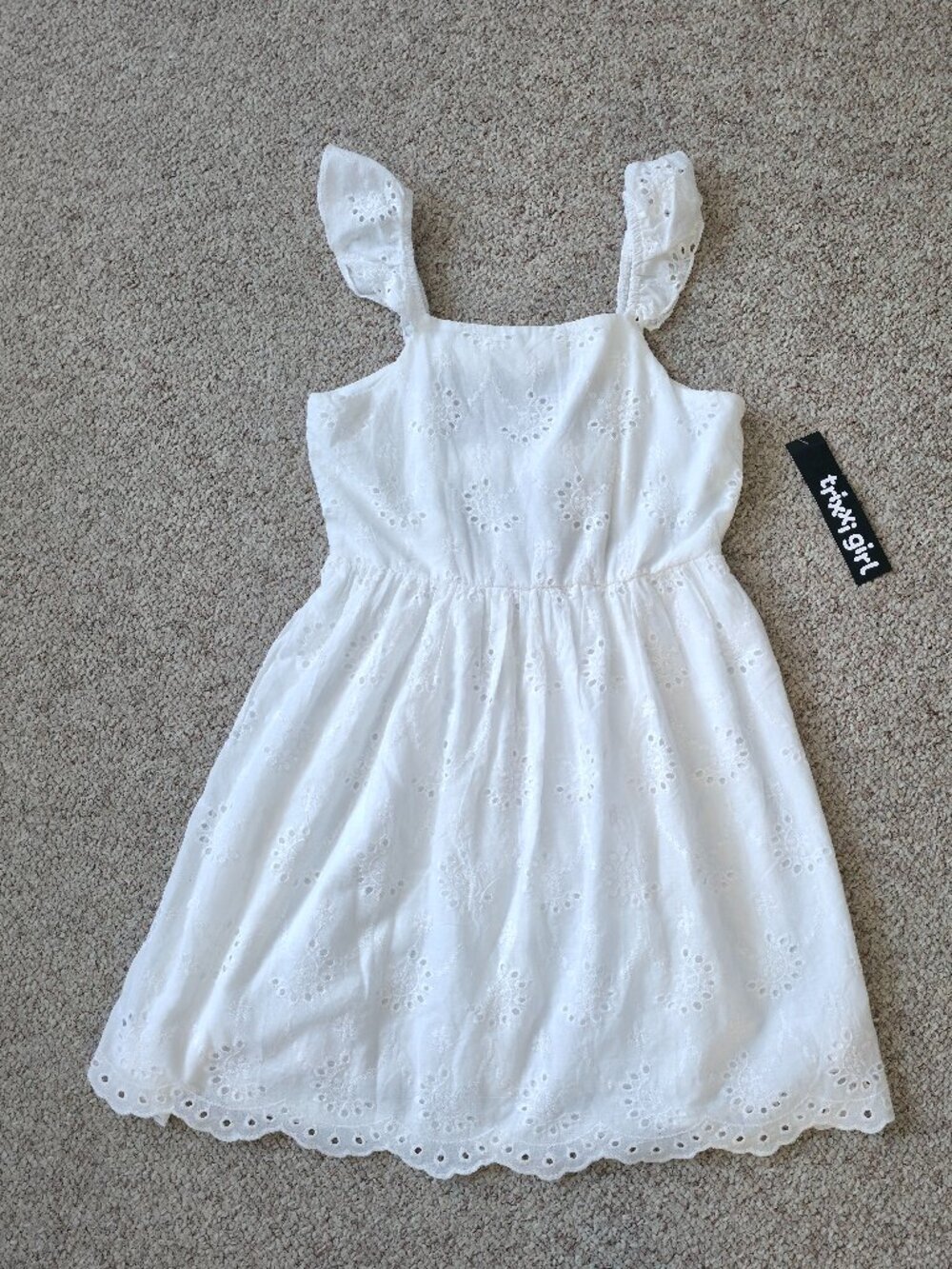NWT Girls Trixxi Girl Eyelet Sleeveless Dress Size L